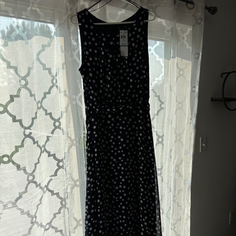 R&K navy polka dot dess